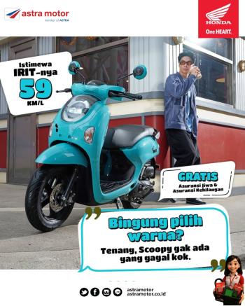 Tampil Stylish Tanpa Ragu, Astra Motor Imam Bonjol Tawarkan Honda Scoopy dengan Benefit Melimpah